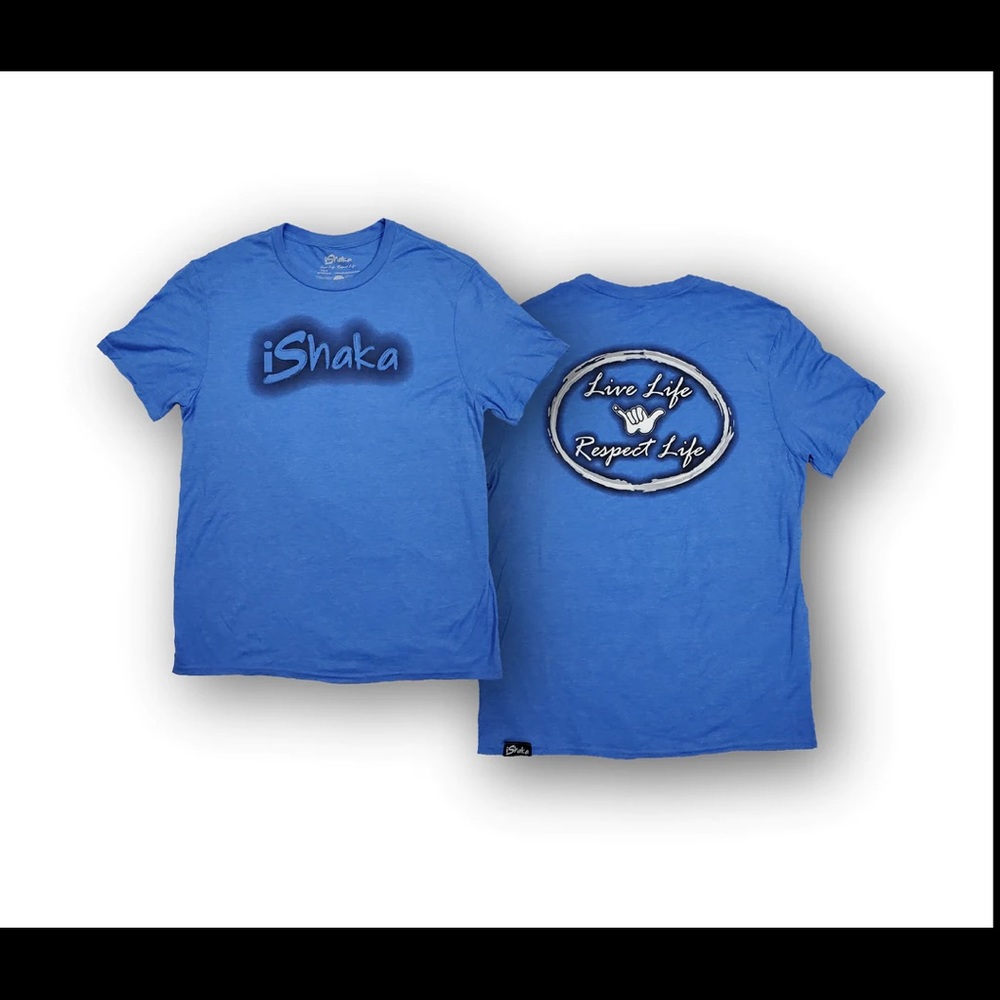 LIVE LIFE RESPECT LIFE T-SHIRT (BLUE)